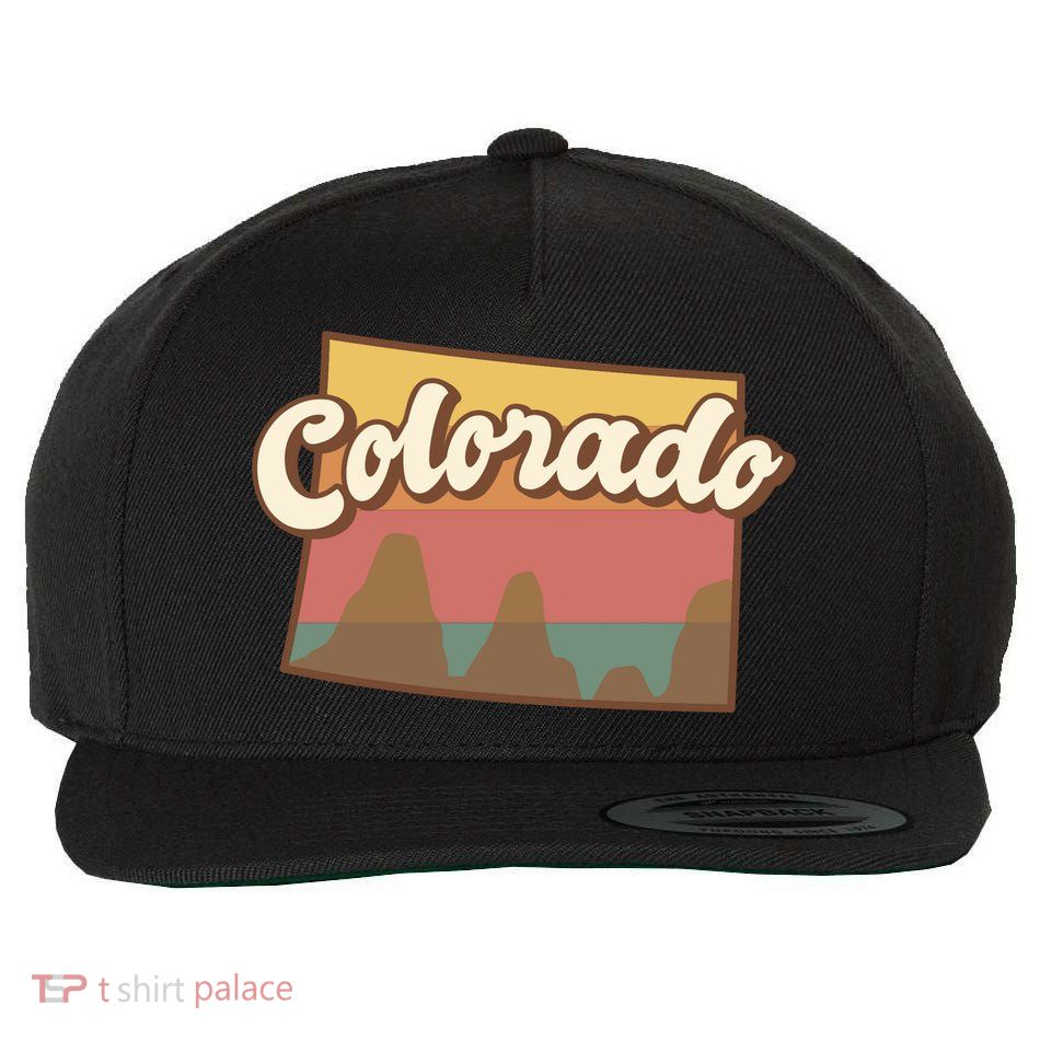 Colorado Retro Sunset Logo Wool Snapback Cap