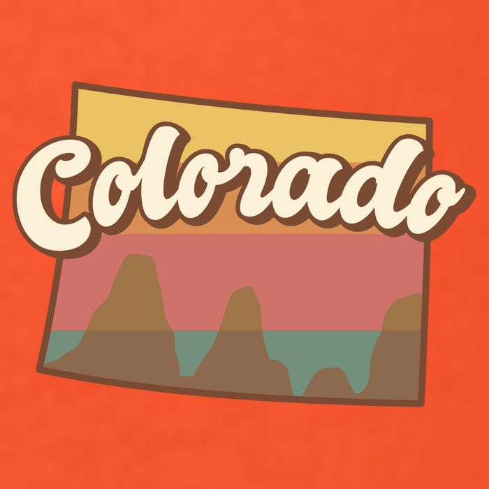 Colorado Retro Sunset Logo Womens T-Shirt