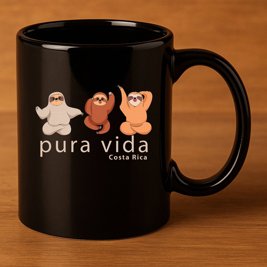 Costa Rica Sloth 11oz C Handle Ceramic Mug