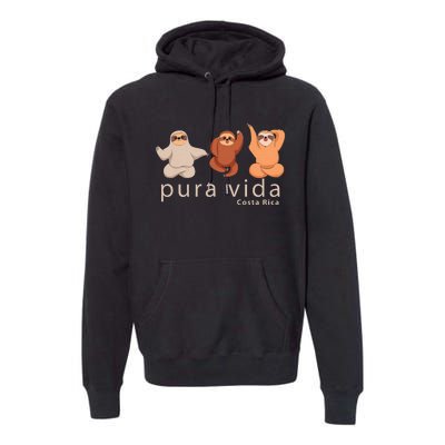 Costa Rica Sloth Premium Hoodie