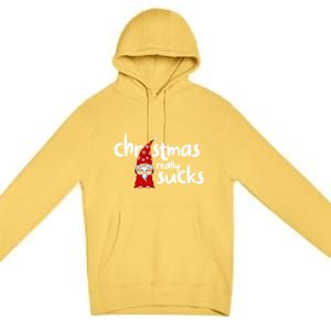 Christmas Really Sucks Gnome For Christmas Muffles Meaningful Gift Premium Pullover Hoodie