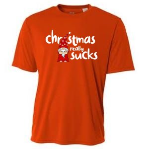 Christmas Really Sucks Gnome For Christmas Muffles Meaningful Gift Cooling Performance Crew T-Shirt