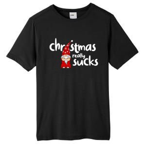 Christmas Really Sucks Gnome For Christmas Muffles Meaningful Gift Tall Fusion ChromaSoft Performance T-Shirt