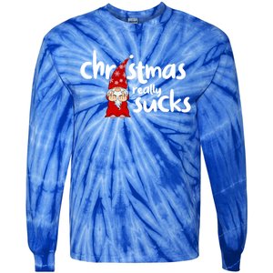 Christmas Really Sucks Gnome For Christmas Muffles Meaningful Gift Tie-Dye Long Sleeve Shirt