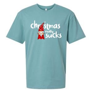 Christmas Really Sucks Gnome For Christmas Muffles Meaningful Gift Sueded Cloud Jersey T-Shirt