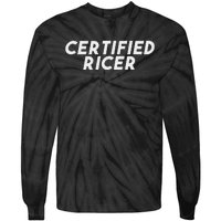 Certified Ricer Slammed Stance Car Tie-Dye Long Sleeve Shirt