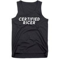 Certified Ricer Slammed Stance Car Tank Top