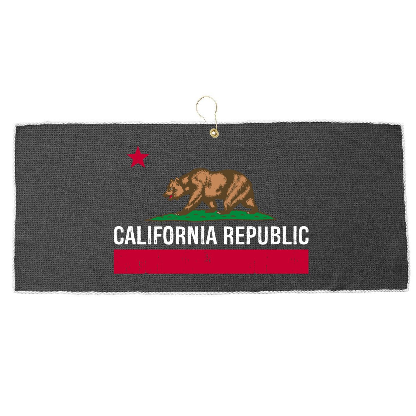 California Republic State Flag Cool Gift Large Microfiber Waffle Golf Towel