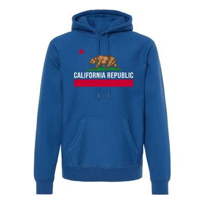 California Republic State Flag Cool Gift Premium Hoodie