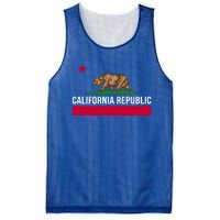 California Republic State Flag Cool Gift Mesh Reversible Basketball Jersey Tank