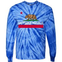 California Republic State Flag Cool Gift Tie-Dye Long Sleeve Shirt