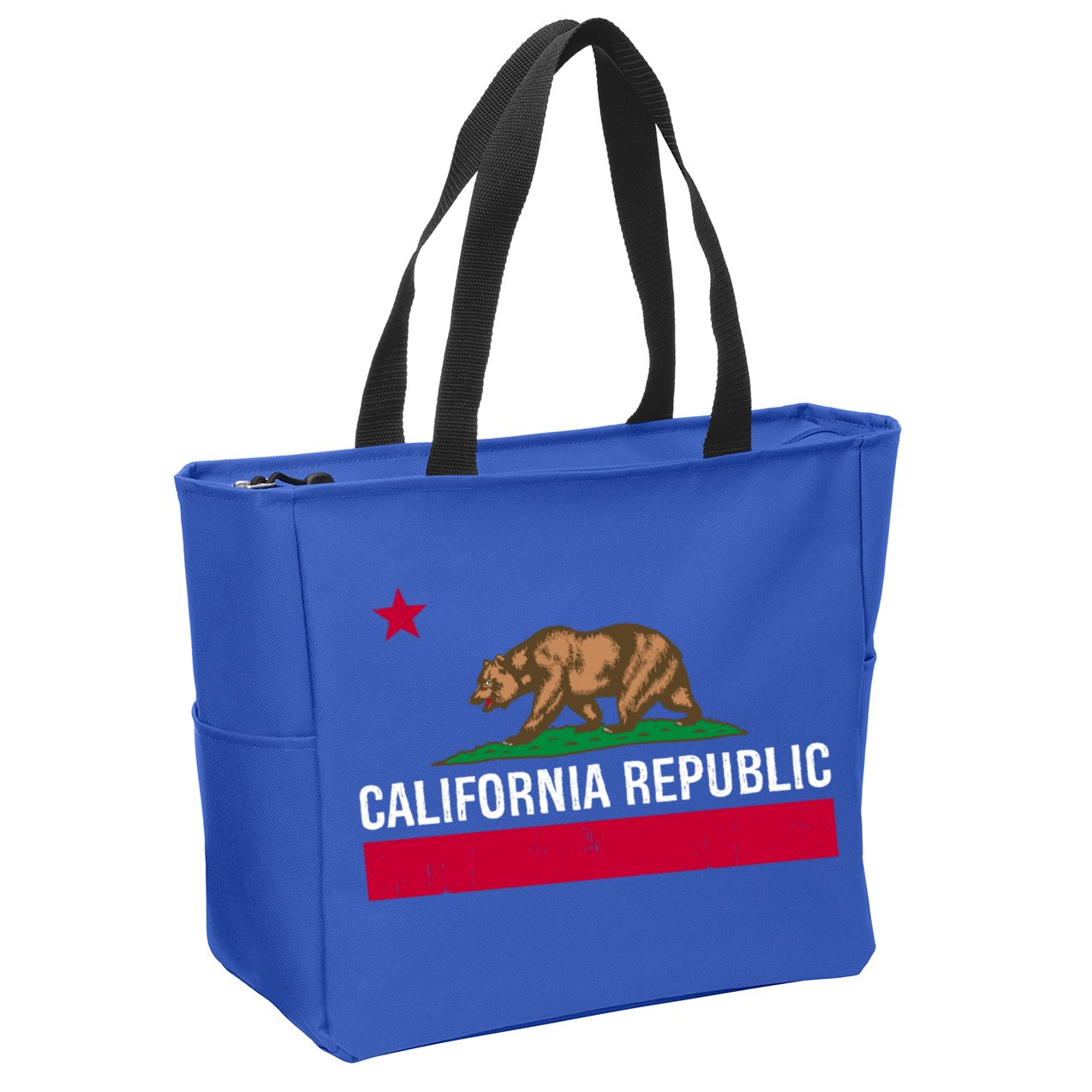 California Republic State Flag Cool Gift Zip Tote Bag