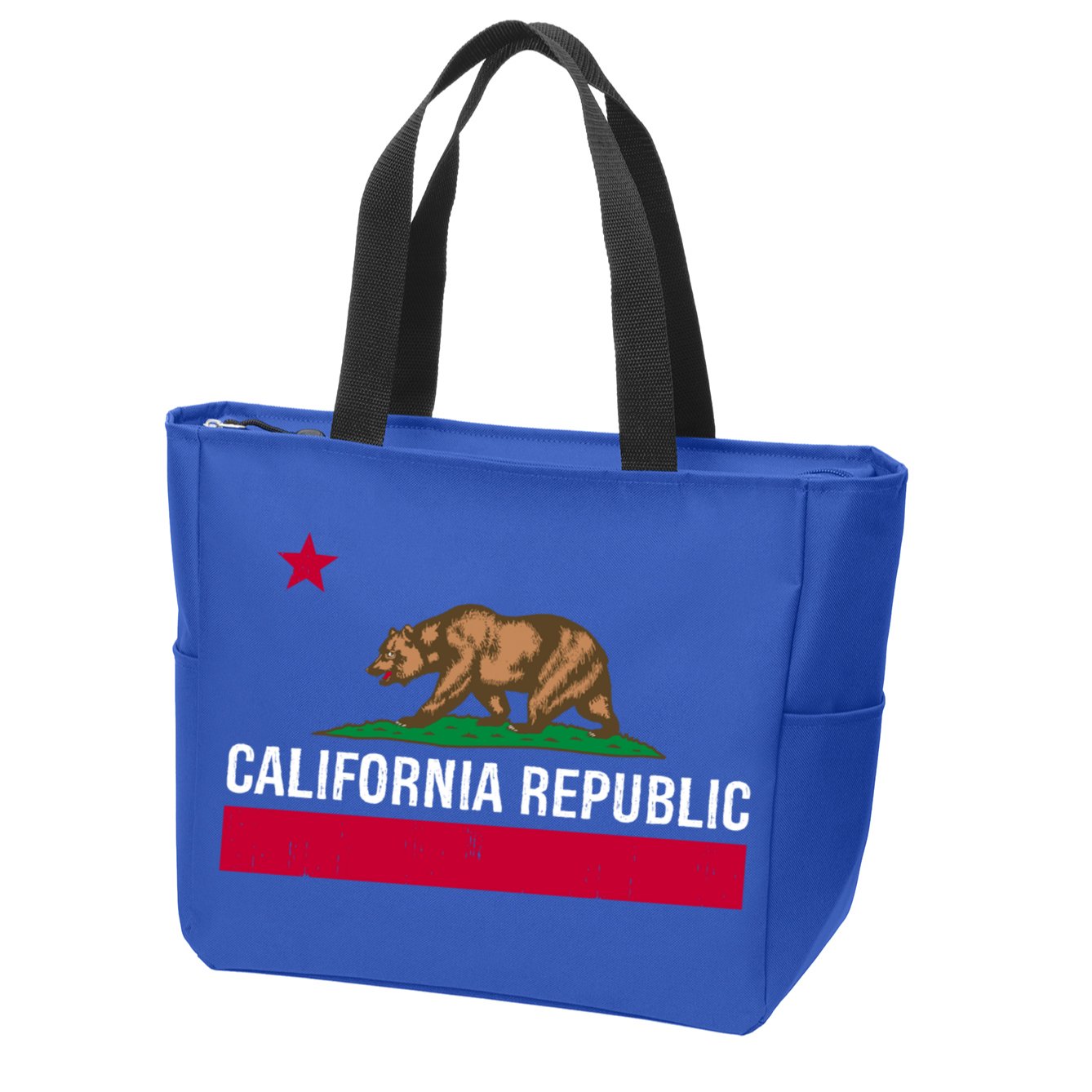 California Republic State Flag Cool Gift Zip Tote Bag