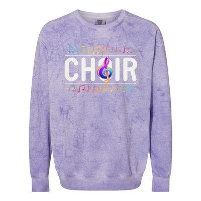 Choir Retro Singer Musician Teacher Choir Director Music Gift Colorblast Crewneck Sweatshirt