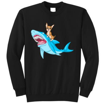 Chihuahua Riding Shark Sweatshirt