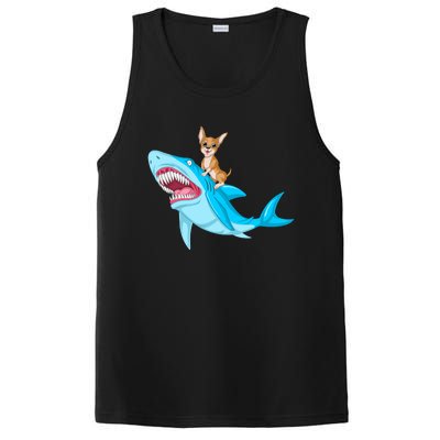 Chihuahua Riding Shark PosiCharge Competitor Tank