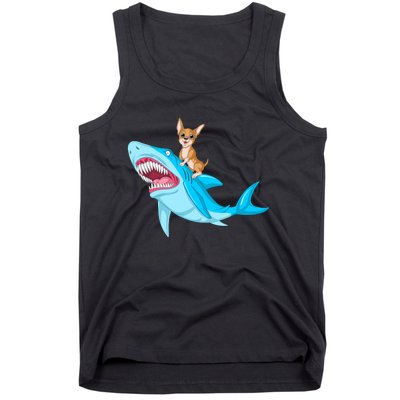 Chihuahua Riding Shark Tank Top