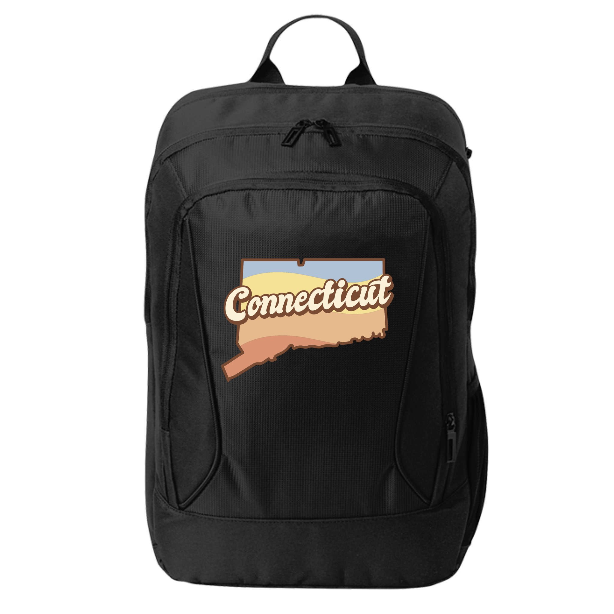 Connecticut Retro Sunset Logo City Backpack