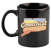 Connecticut Retro Sunset Logo 11oz C Handle Ceramic Mug