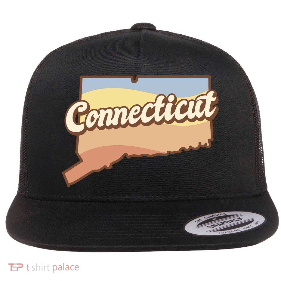 Connecticut Retro Sunset Logo Flatbill Hat