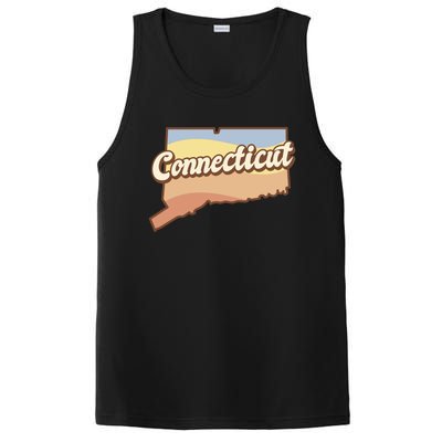 Connecticut Retro Sunset Logo PosiCharge Competitor Tank