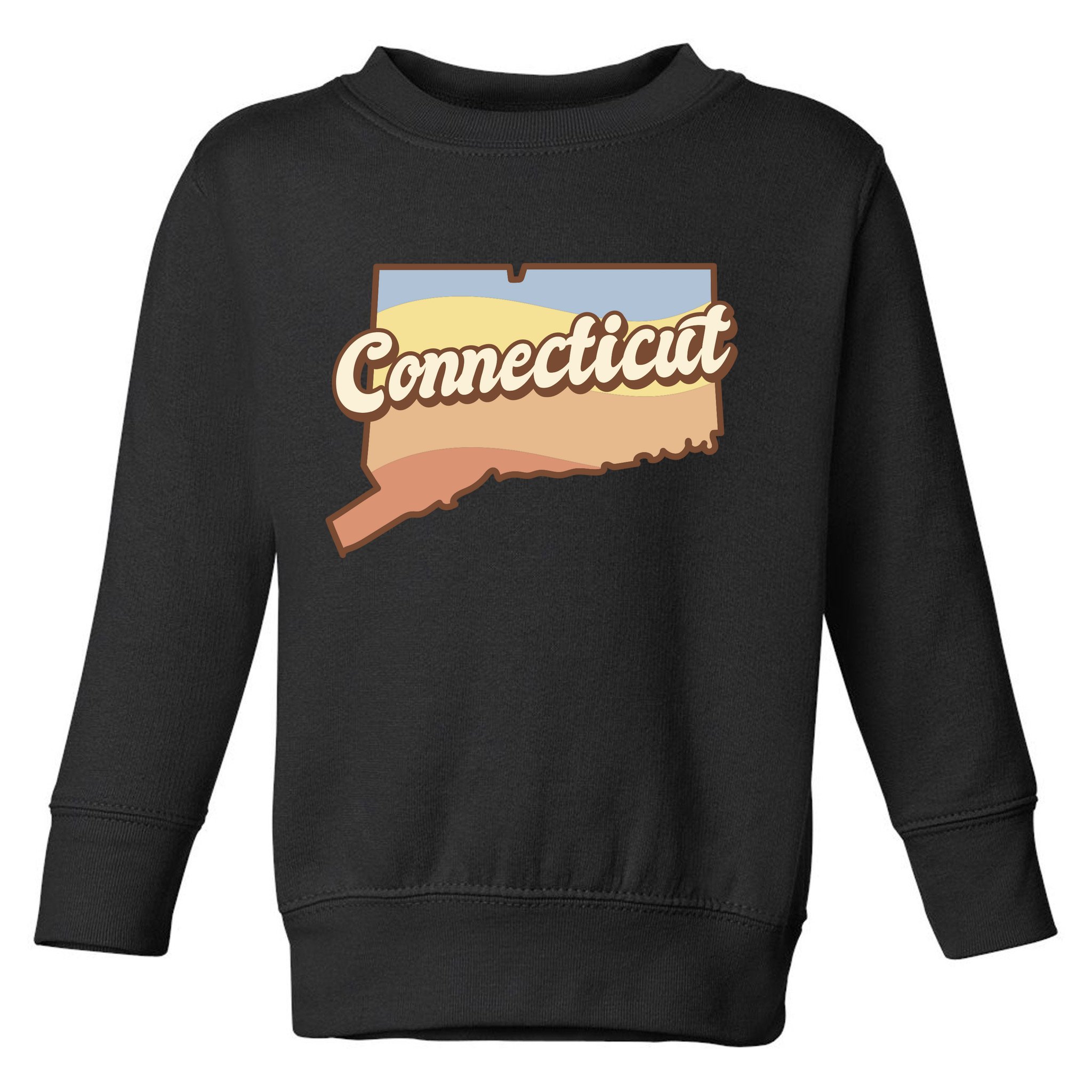 Connecticut Retro Sunset Logo Toddler Sweatshirt