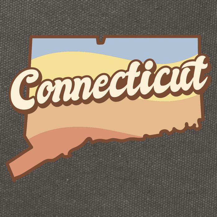 Connecticut Retro Sunset Logo Cotton Canvas Backpack