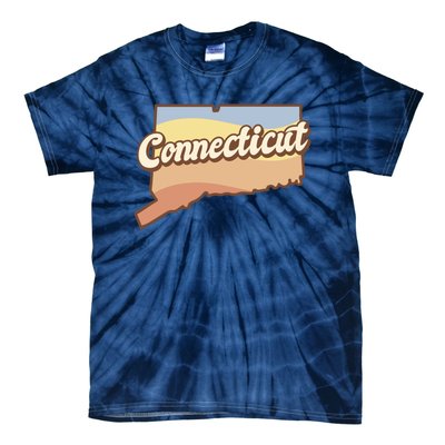 Connecticut Retro Sunset Logo Tie-Dye T-Shirt