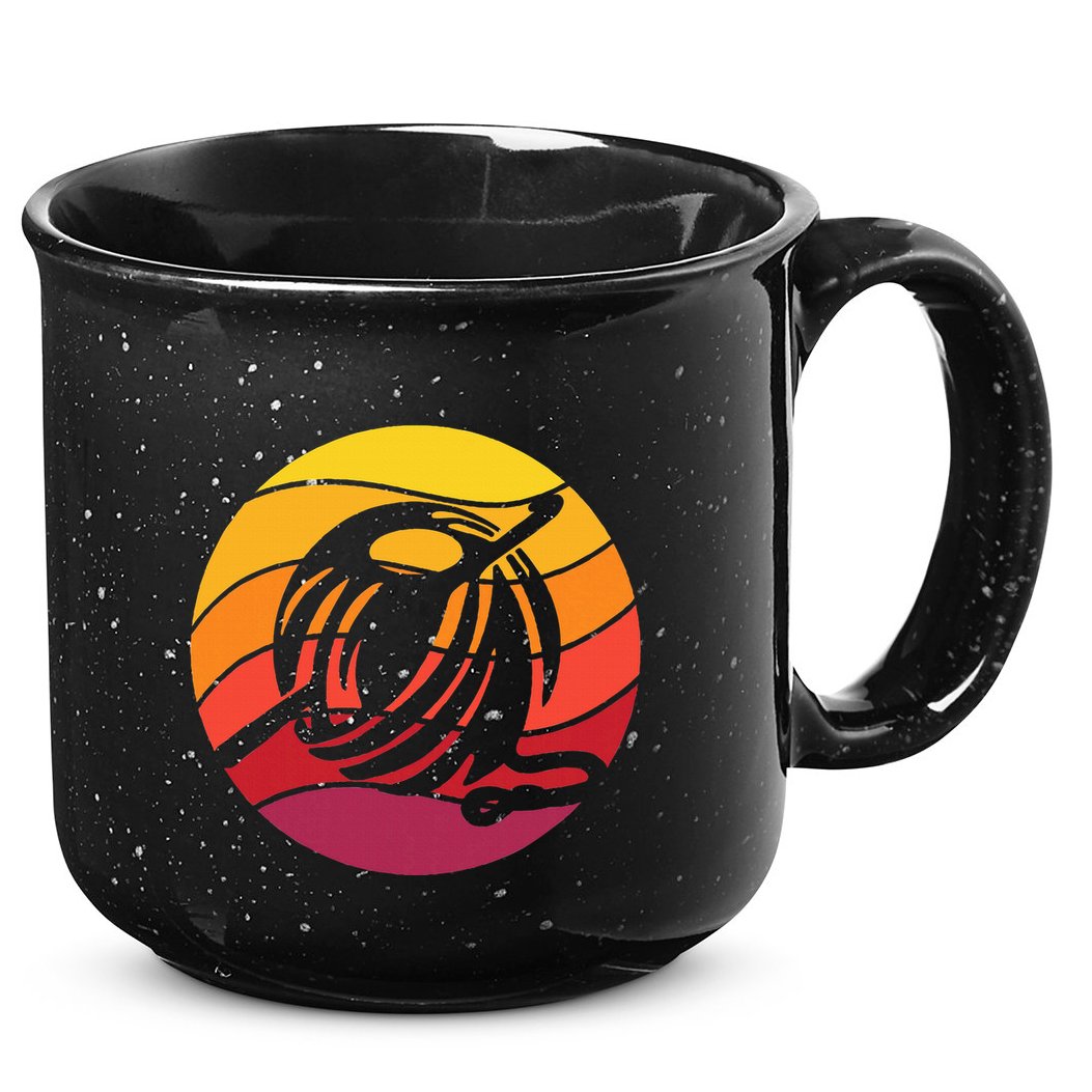 Crochet Retro Style Vintage 15oz Campfire Ceramic Mug