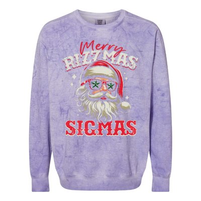 Christmas Rizz Santa Claus Charisma Cool Colorblast Crewneck Sweatshirt