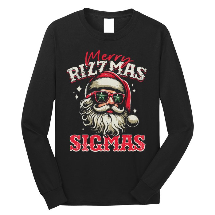 Christmas Rizz Santa Claus Charisma Cool Long Sleeve Shirt