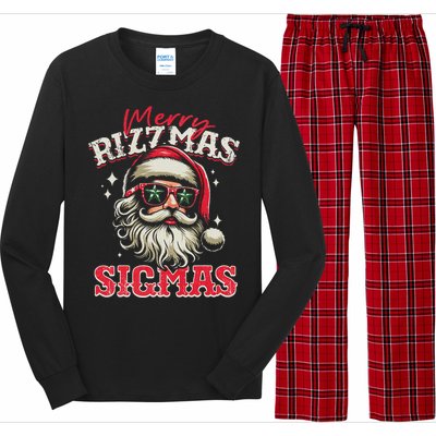 Christmas Rizz Santa Claus Charisma Cool Long Sleeve Pajama Set