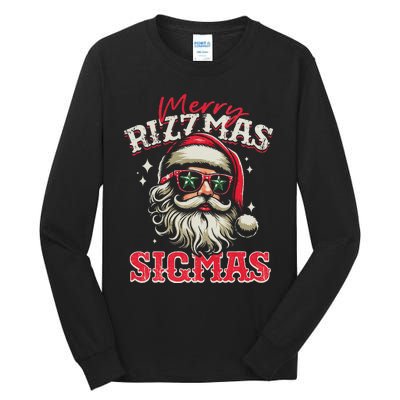 Christmas Rizz Santa Claus Charisma Cool Tall Long Sleeve T-Shirt