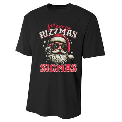 Christmas Rizz Santa Claus Charisma Cool Performance Sprint T-Shirt