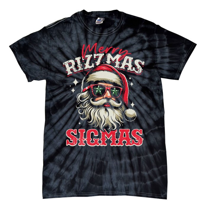 Christmas Rizz Santa Claus Charisma Cool Tie-Dye T-Shirt