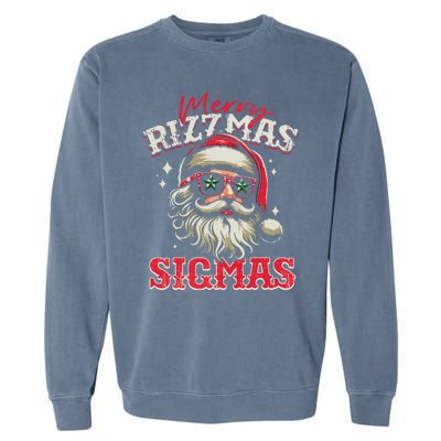 Christmas Rizz Santa Claus Charisma Cool Garment-Dyed Sweatshirt