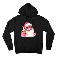 Cute Retro Santa Christmas Blowing Bubble Vintage Girly Hoodie