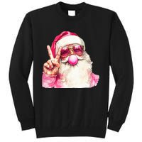 Cute Retro Santa Christmas Blowing Bubble Vintage Girly Tall Sweatshirt