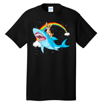 Chihuahua Riding Shark Tall T-Shirt