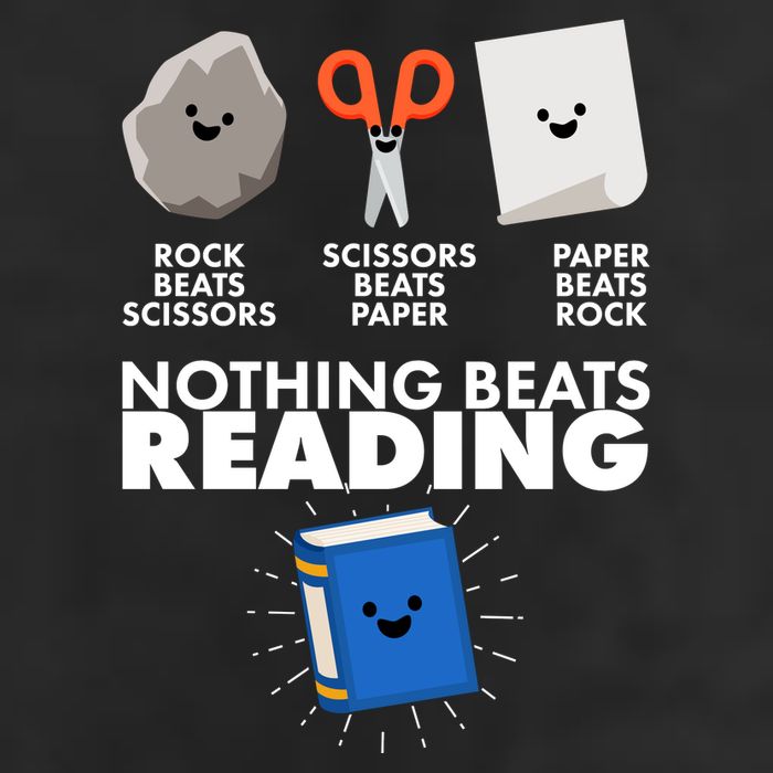 Cute Rock Scissors Paper Nothing Beats Reading Cool Comfort Performance Bucket Hat