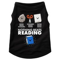 Cute Rock Scissors Paper Nothing Beats Reading Doggie Tank
