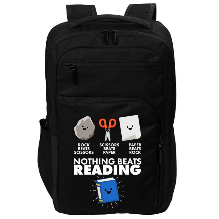 Cute Rock Scissors Paper Nothing Beats Reading Impact Tech Backpack