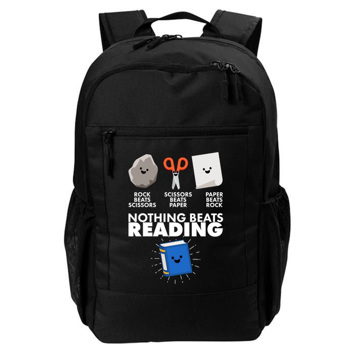 Cute Rock Scissors Paper Nothing Beats Reading Backpack