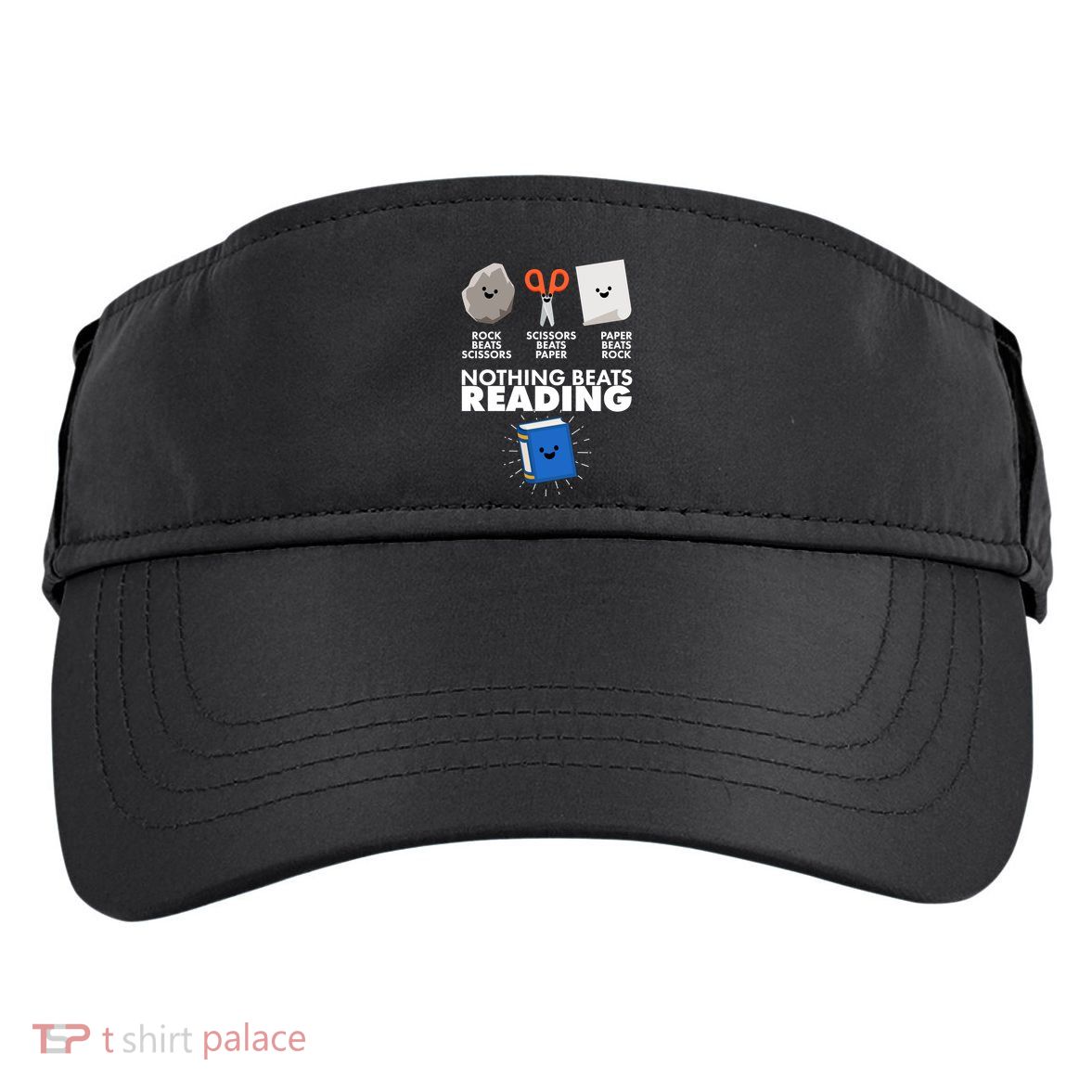 Cute Rock Scissors Paper Nothing Beats Reading Adult Drive Performance Visor