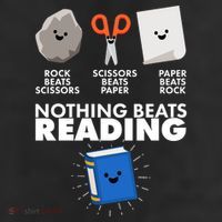 Cute Rock Scissors Paper Nothing Beats Reading Adult Drive Performance Visor