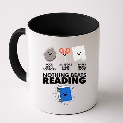 Cute Rock Scissors Paper Nothing Beats Reading Mug