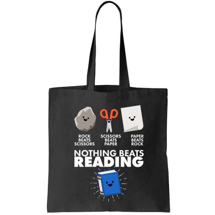 Cute Rock Scissors Paper Nothing Beats Reading Bag