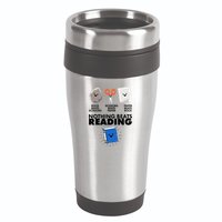 Cute Rock Scissors Paper Nothing Beats Reading 16oz Travel Tumbler