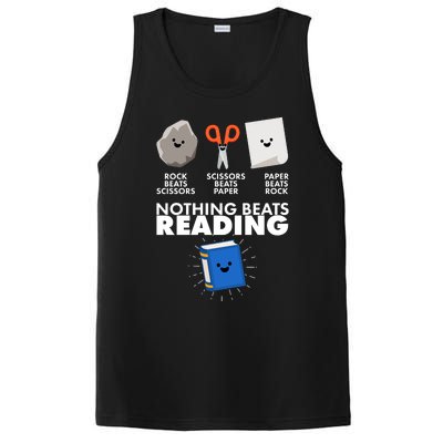 Cute Rock Scissors Paper Nothing Beats Reading PosiCharge Competitor Tank