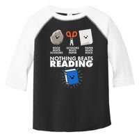 Cute Rock Scissors Paper Nothing Beats Reading Toddler Fine Jersey T-Shirt